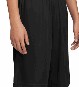 BOYS BB YOUTH SPORT-TEK SHORTS (BLACK)